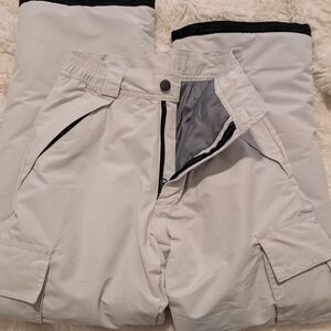 Kids Gray Cargo Snowpants